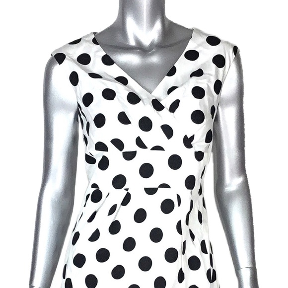 Helene Berman London White Polka Dot Dress 6 - Picture 3 of 5